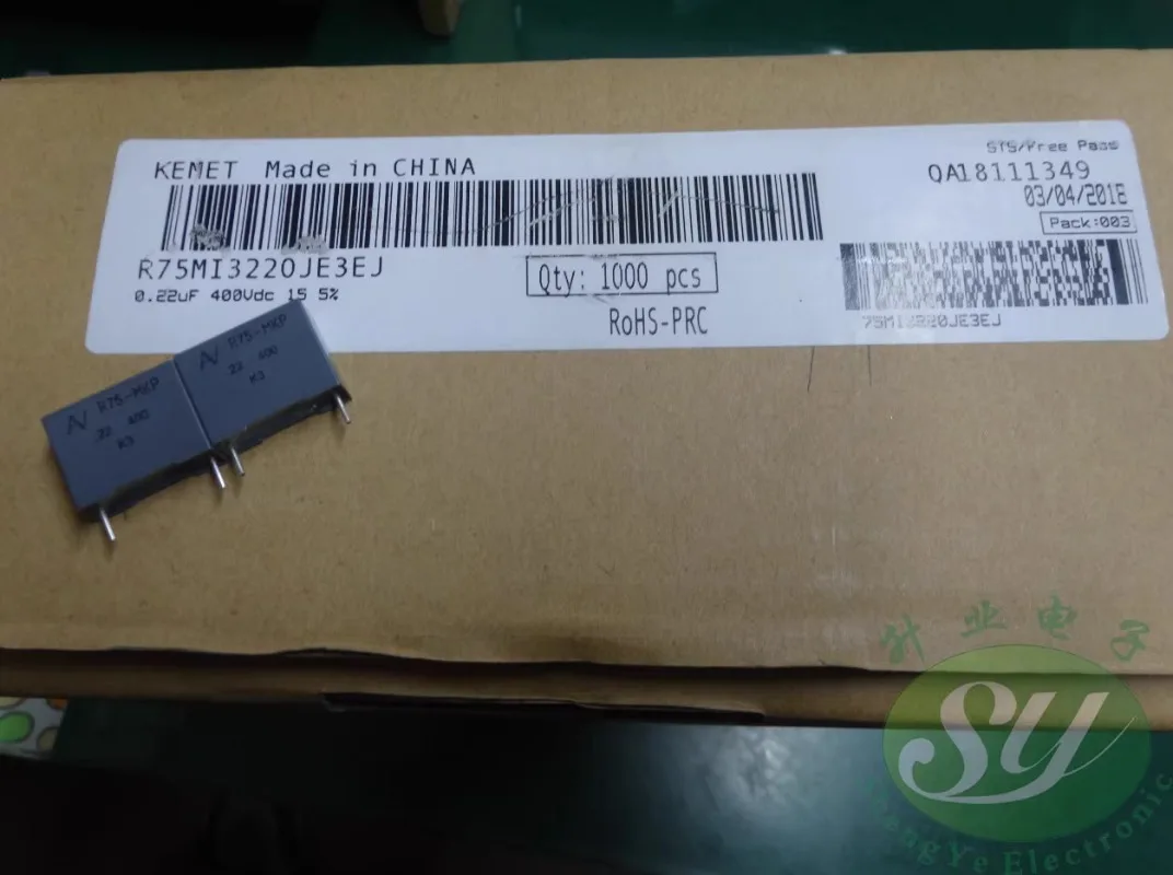 

10PCS KEMET AV R75 0.22uf/400V 220nf u22 224 New film capacitor 15MM