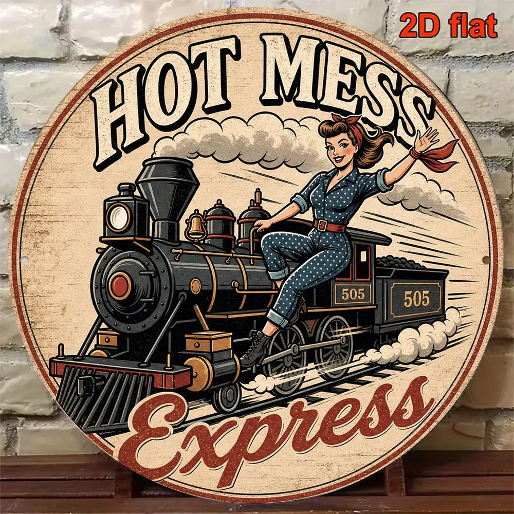2D Flat, 1pc 8x8 Inch / 20x20cm Round Sign, 