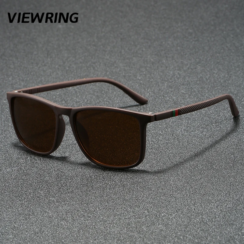 Viewring Matte Frame Polarized Sunglasses Men UV400 Coating Mirror Lens Anti Glare Driving Fishing Travel Outdoor Sun Glasses