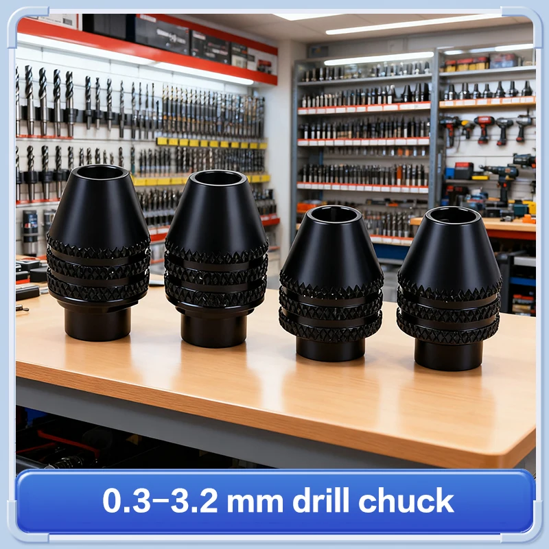 4 types multi chuck keyless for rotary tools 0.3-3.2mm drill bit chucks