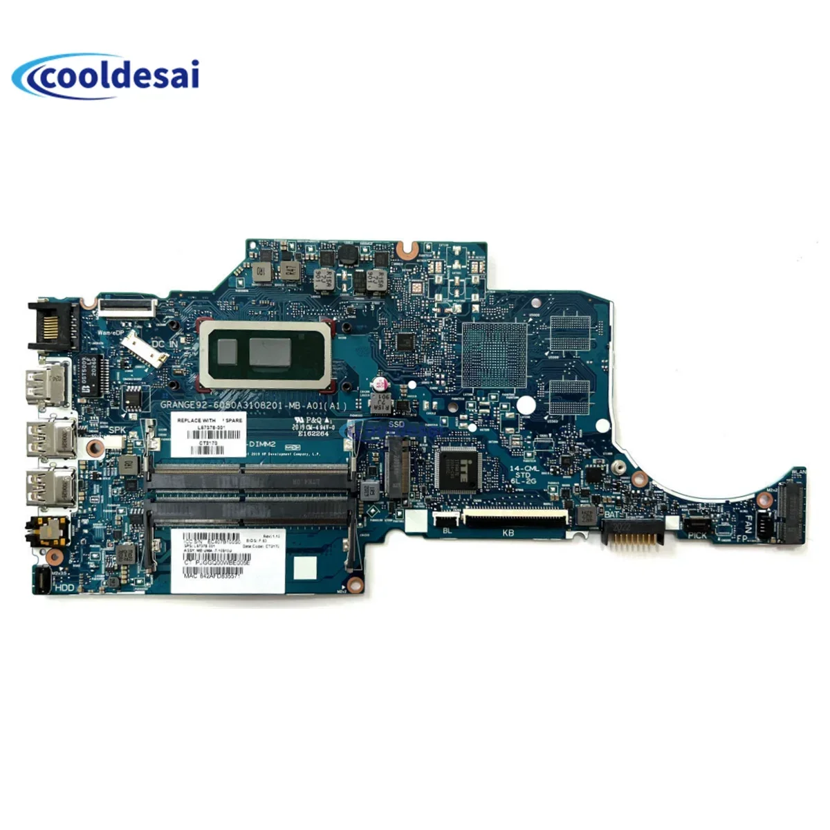 

For HP 245 G7 14-CM 14-DK 14S-DK Laptop Motherboard With R3-2200 R5-3500 CPU TPN-L135 6050A3068501-MB-A01 6050A2983601-MB-A02