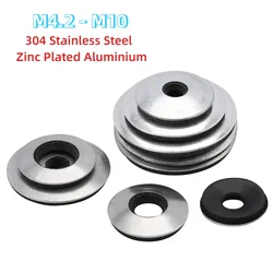 304 /Zinc Plated/Aluminium EPDM Rubber Composite Waterproof Gasket Anti-loose Anti Slip Washer Drill Tail Screw M4.2~M10