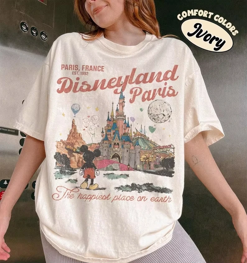 2026 new Magic Castle Deluxe T-shirt - High-quality, comfortable, grey printed, casual adult and children's clothing