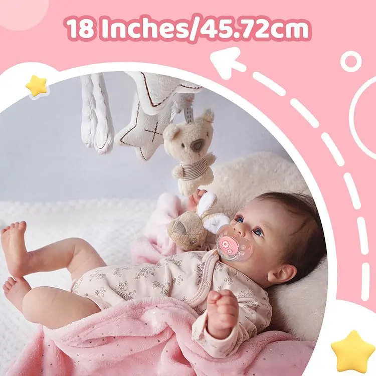 18 inch Reborn Dolls Felicia Simulation Baby Cute Doll