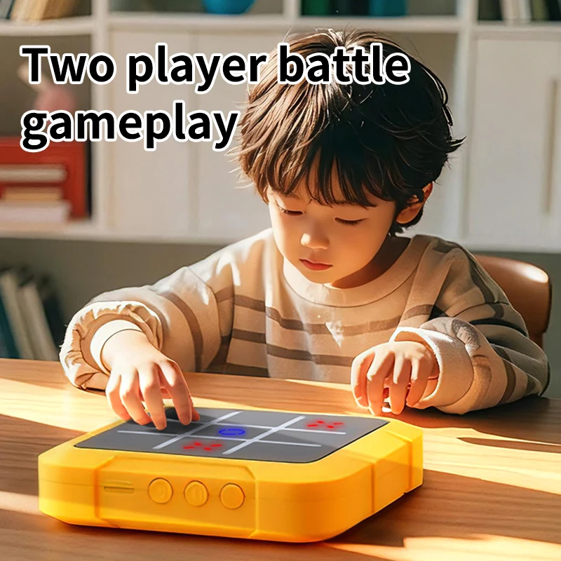 Tabuleiro de Xadrez Eletrônico Tic-Tac-Toe Multifuncional, Brinquedo Educativo para Crianças, Jogo Interativo para Pais e Filhos