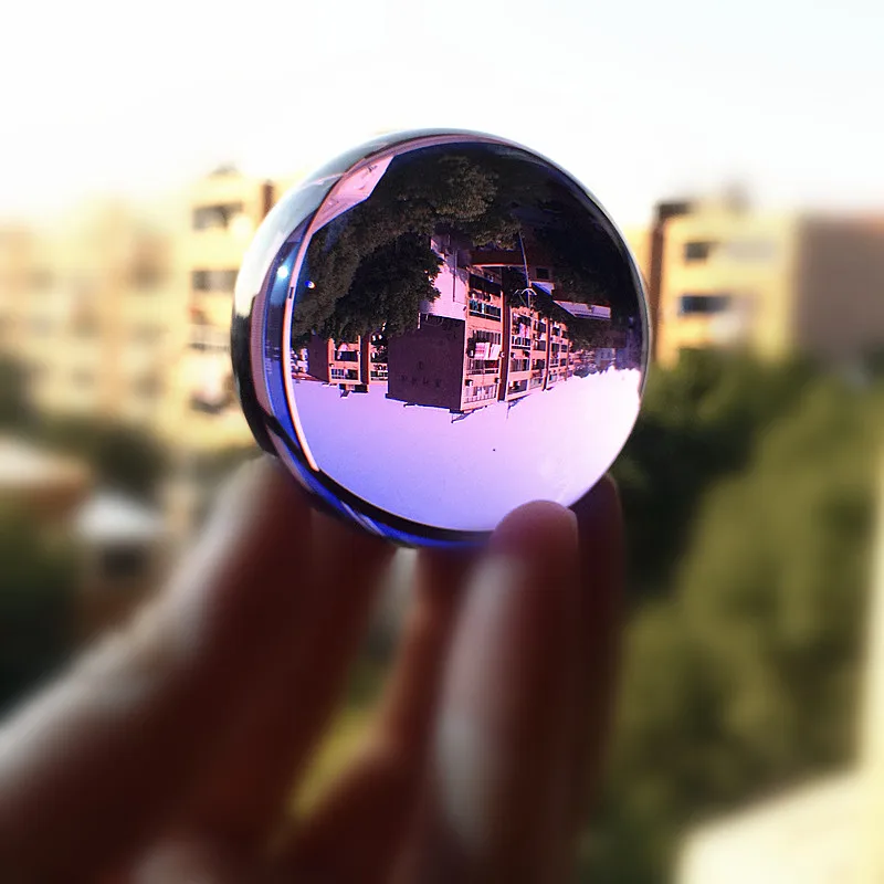 Top Quality 50mm Asian Rare Quartz Crystal Purple Glass Sphere Home Decor Obsidian Ball Natural Feng shui Magic Healing Crafts
