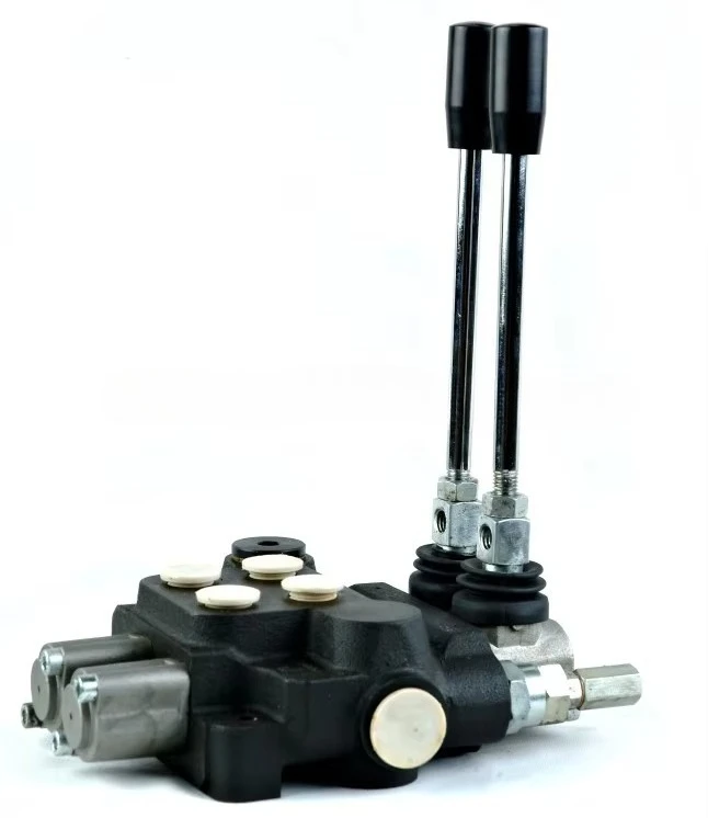 Hydraulic Solenoid Valve With Handle Directional Control , Monoblock