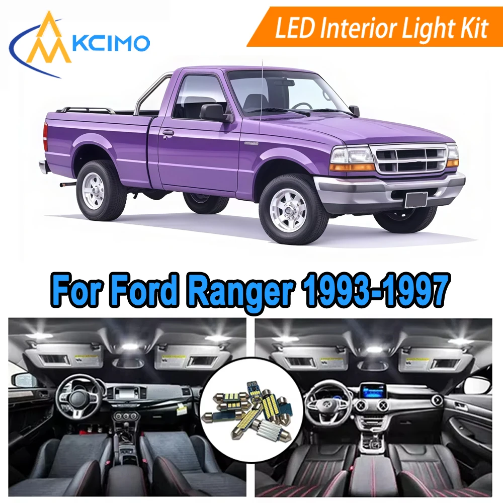 

Interior Light Bulbs LED Kit For Ford Ranger (1993-1997) Dome Map Door Super Bright Lights​ Plug and Play Installation​