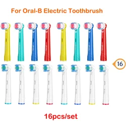 Para cepillo de dientes eléctrico sónico Oral-B Fit Advance Power/Pro Health/Triumph/3D Excel/Vitality 4/8/16 Uds cabezales de cepillo de repuesto