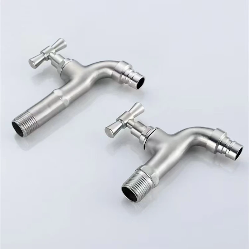Stainless steel slow-opening washing machine faucet, slow-opening extended mop sink, indoor and outdoor faucets