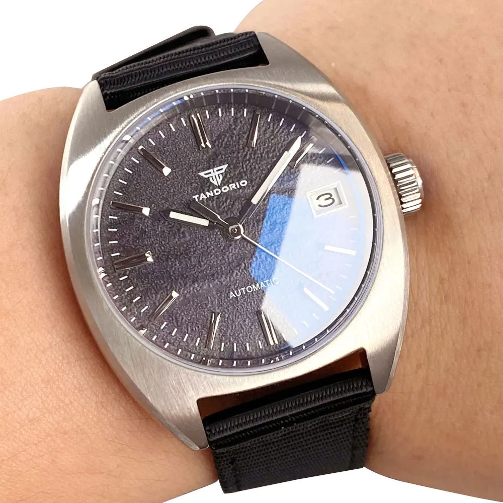 

Tandorio 36mm Retro Military NH35A Automatic Man Watch Black/Blue/White Matte Dial Double Sapphire Glass 200m Waterproof