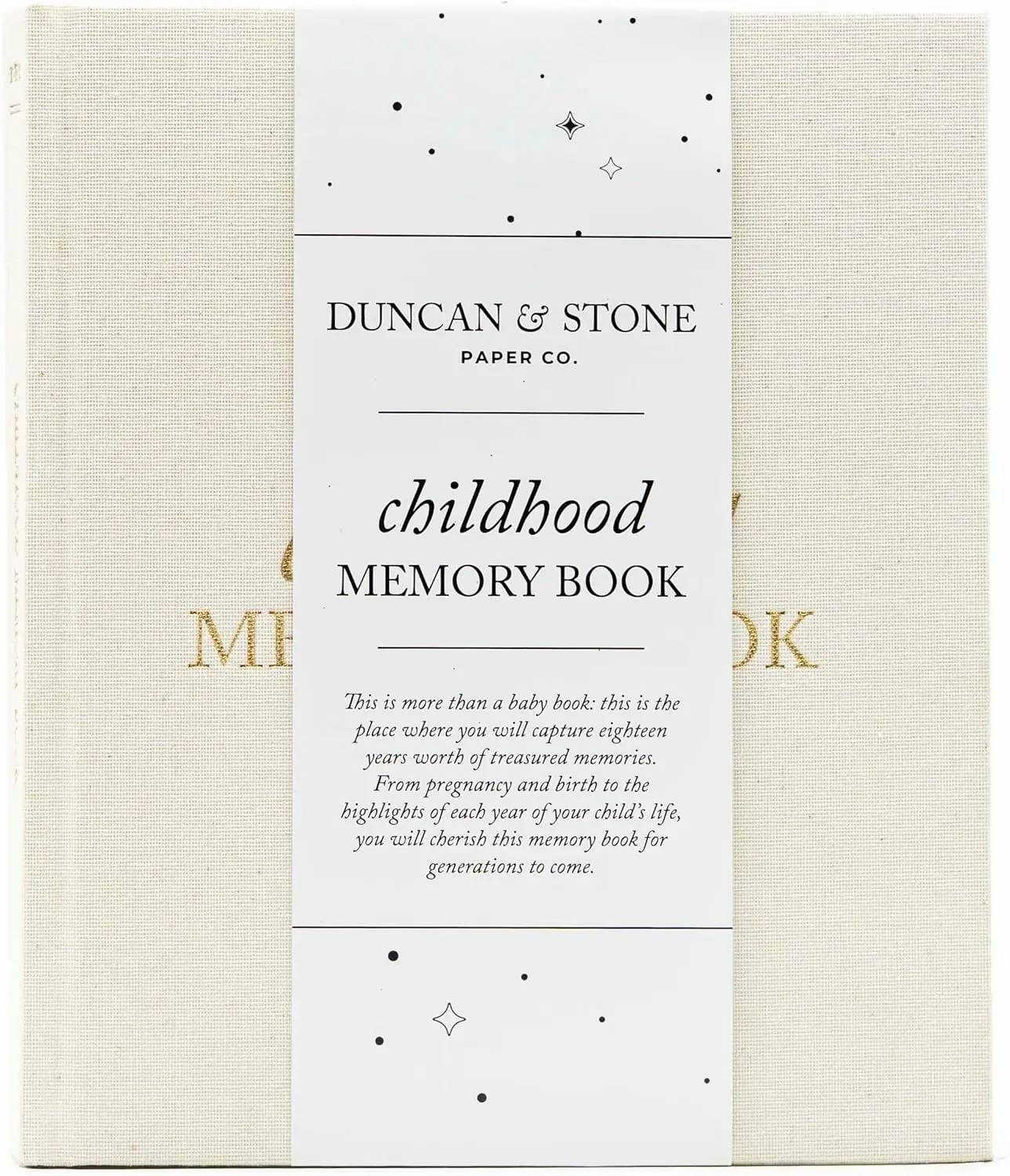 

Childhood Memory Book - Elegant Memory Book For Kids Till Age 18 W/Guided Prompts, Space for Photos & More - Childhood M