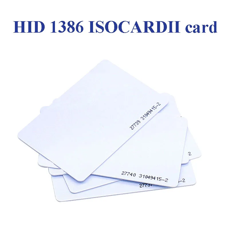 

10-100 Pcs HID Corporation 1386 ISOProx II 125KHz 26Bit PVC Gloss Finish Imageable Proximity Access Card RFID ID NFC Tag Token