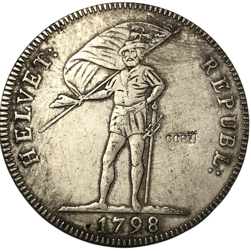 1798 Switzerland 40 Batzen silver Plated coin Copy