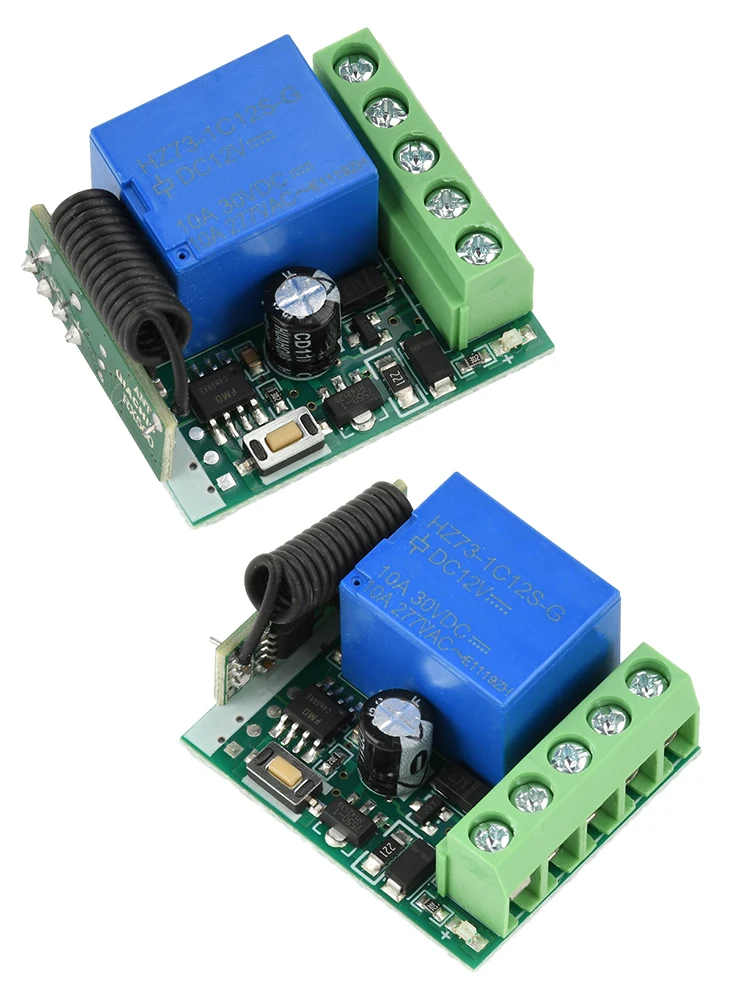 433 Mhz Universal Wireless Remote Control Switch DC 12V 1CH Relay Receiver Module and RF Transmitter Electronic Lock Diy