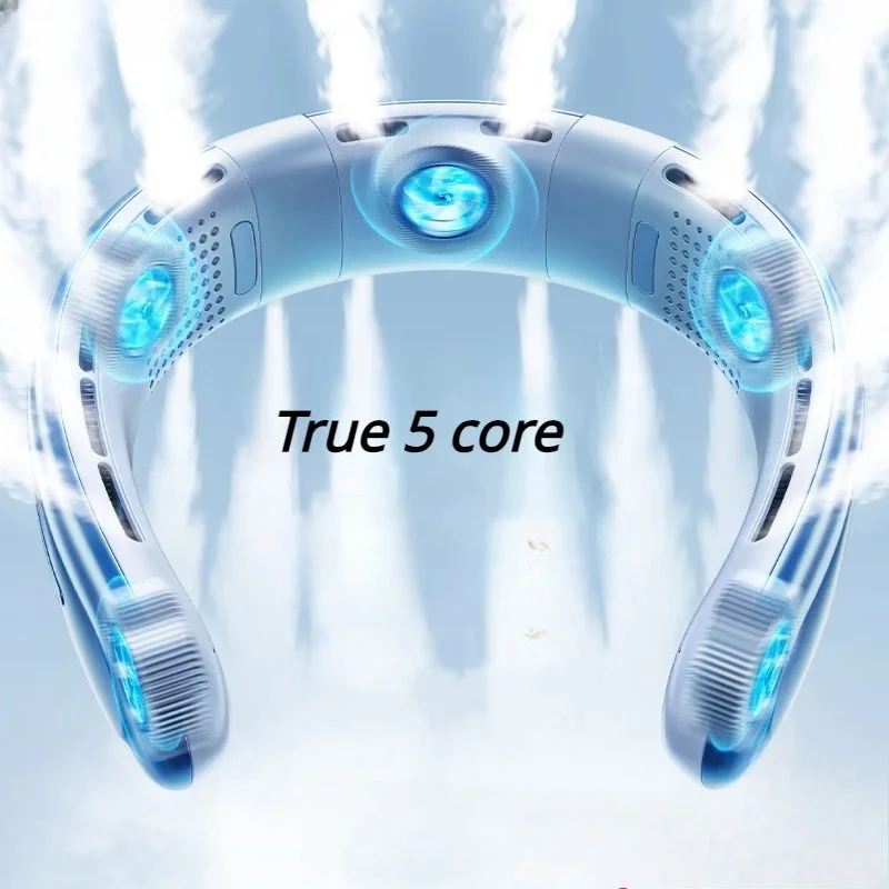 مروحة الرقبة المحمولة الجديدة القابلة لإعادة الشحن مبرد الرقبة الصغير 3 سرعات تبريد الرياح الكهربائية Ventilador للمنزل والتخييم في الهواء الطلق