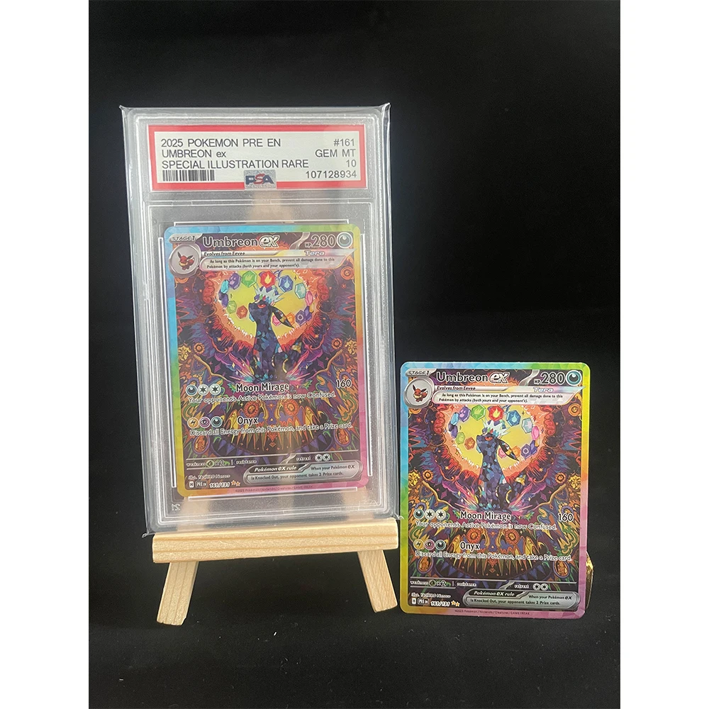 

Карта Proxy Pokemon Pre English Prismatic Evolutions Umbreon Ex # Коллекционная карточка 161 класса 10, игрушка в подарок