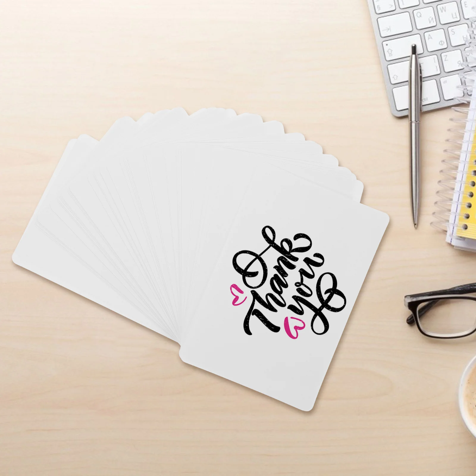 50 Uds. Postales en blanco, papel artesanal Diy, bordes lisos, tarjeta de dibujo a mano, pintura, escritura, tarjetas multifuncionales, suministro Diy