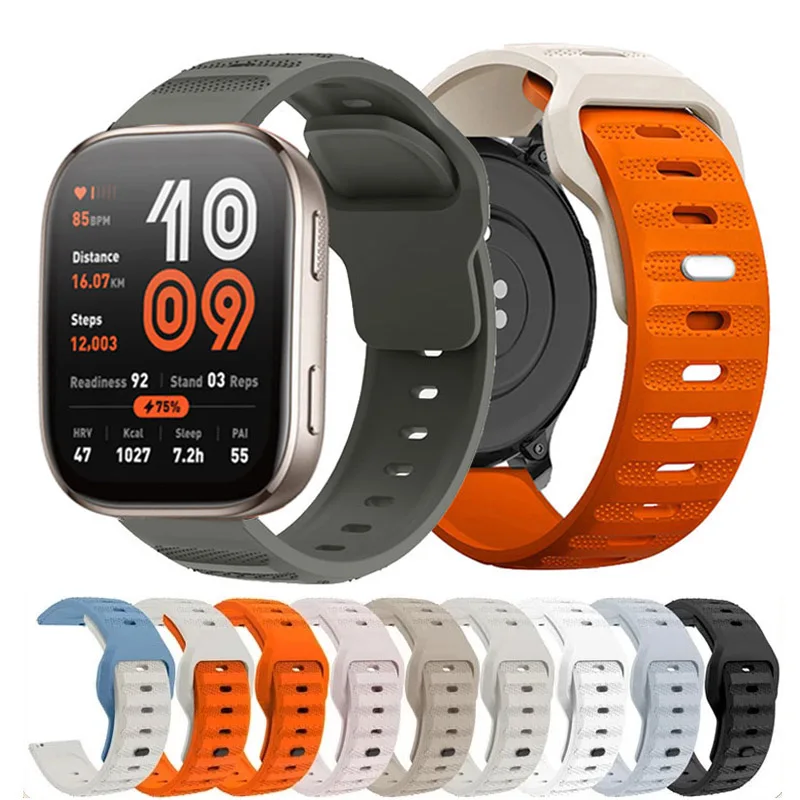 Bracelet en Silicone pour Amazfit Bip 6 5 5 Unity 3 3Pro, 20mm 22mm, pour Amazfit Balance/GTR 42 47mm GTR 4 3 3Pro/GTS2 3 4mini