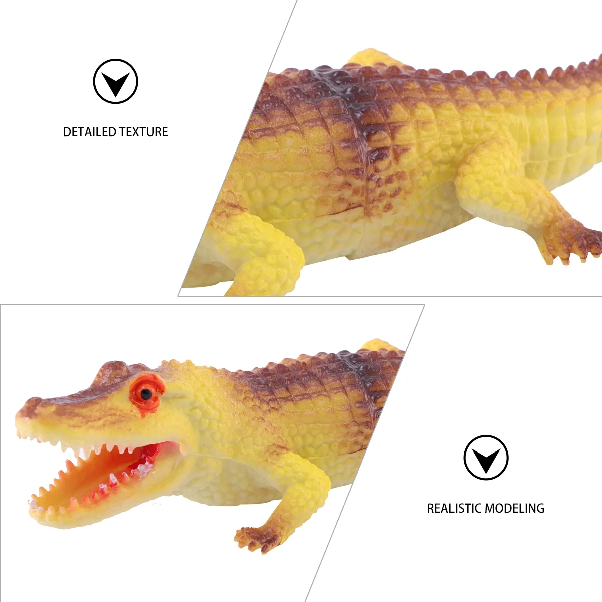 4 Pcs Simulated Crocodile Model Toys Animal Figurture Educational Plaything Early Cognitive Plastic Child Realistic Alligator