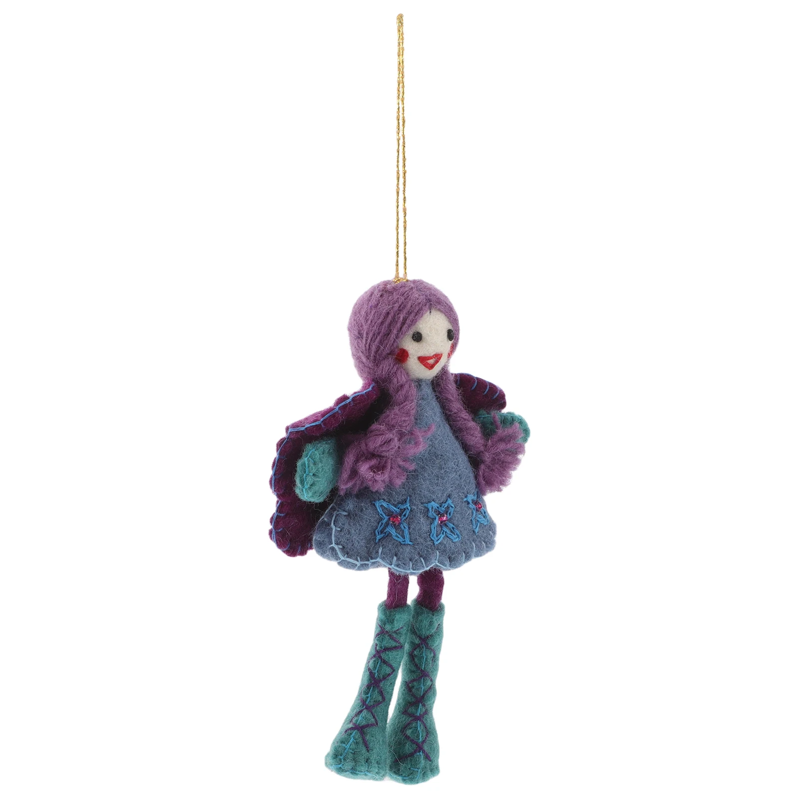 

Angel naments Mini Christmas Three Dimensional Fabric Car Pendant Keychain Bag Decoration Wool Felt H made Creative