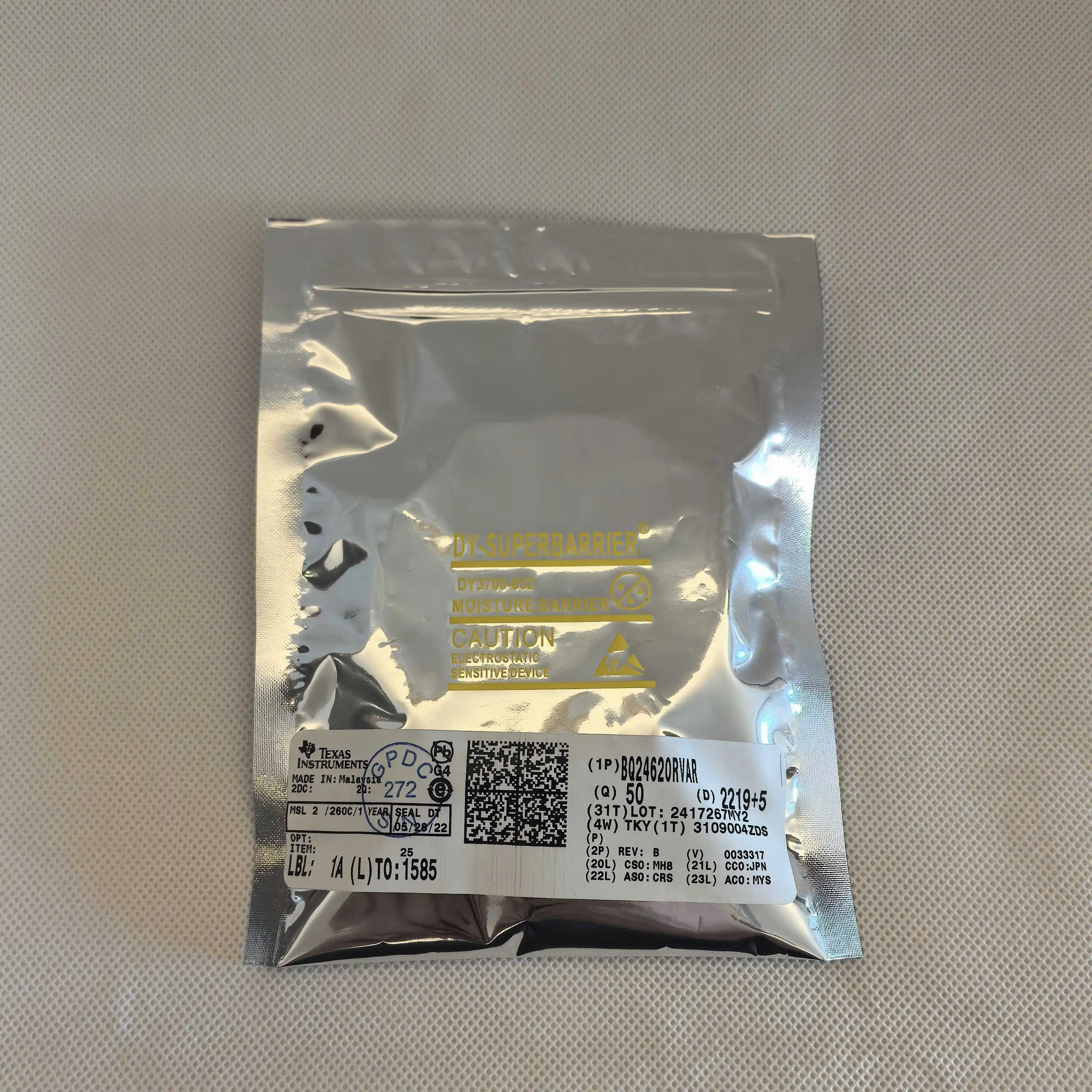 Battery charger IC BQ24620RVAR 5PCS/MOQ