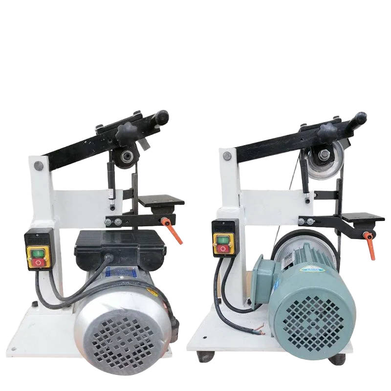 Vertical Benchtop Belt Sander DIY Aluminum Parts Surface Grinding Small Polishing Deburring Machine