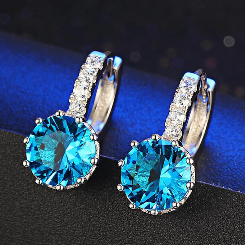 

Стильные серьги-капли из стерлингового серебра 925 пробы с кристаллами кубического циркона для женщин и девочек, свадебные, помолвочные, модные ювелирные изделия, подарки