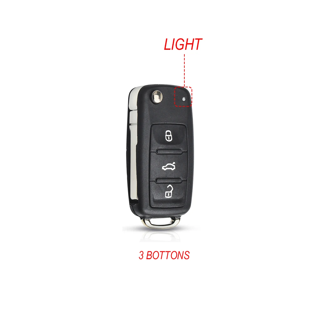 2/3/4 Buttons Car Key Remote Shell Case Fob for VW Volkswagen Skoda Octavia Golf Mk6 Tiguan Polo Passat CC SEAT Replace and logo