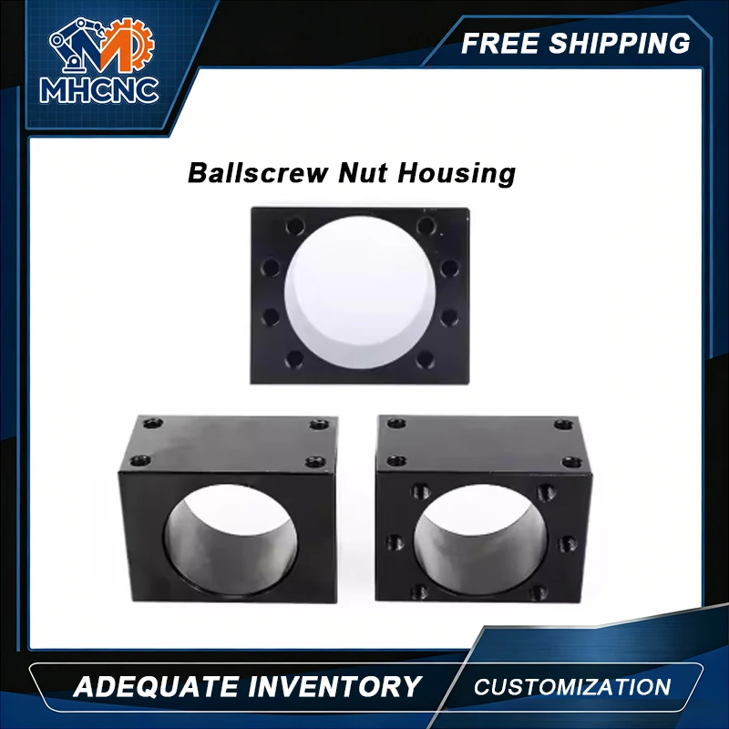 MHCNC 1PC GDSG16H GDSG20H GDSG25H Ballscrew Nut Housing Mount Bracket For SFU1605 SFU2005 SFU2010 SFU2505 CNC Steel Bolt Set