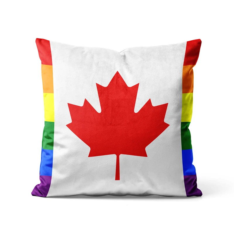 

Gaslight Gatekeep Girlboss Canada LGBT Rainbow Pride Throw Pillow Covers Cushion Cases Pillowcases for Sofa 45cm x 45cm