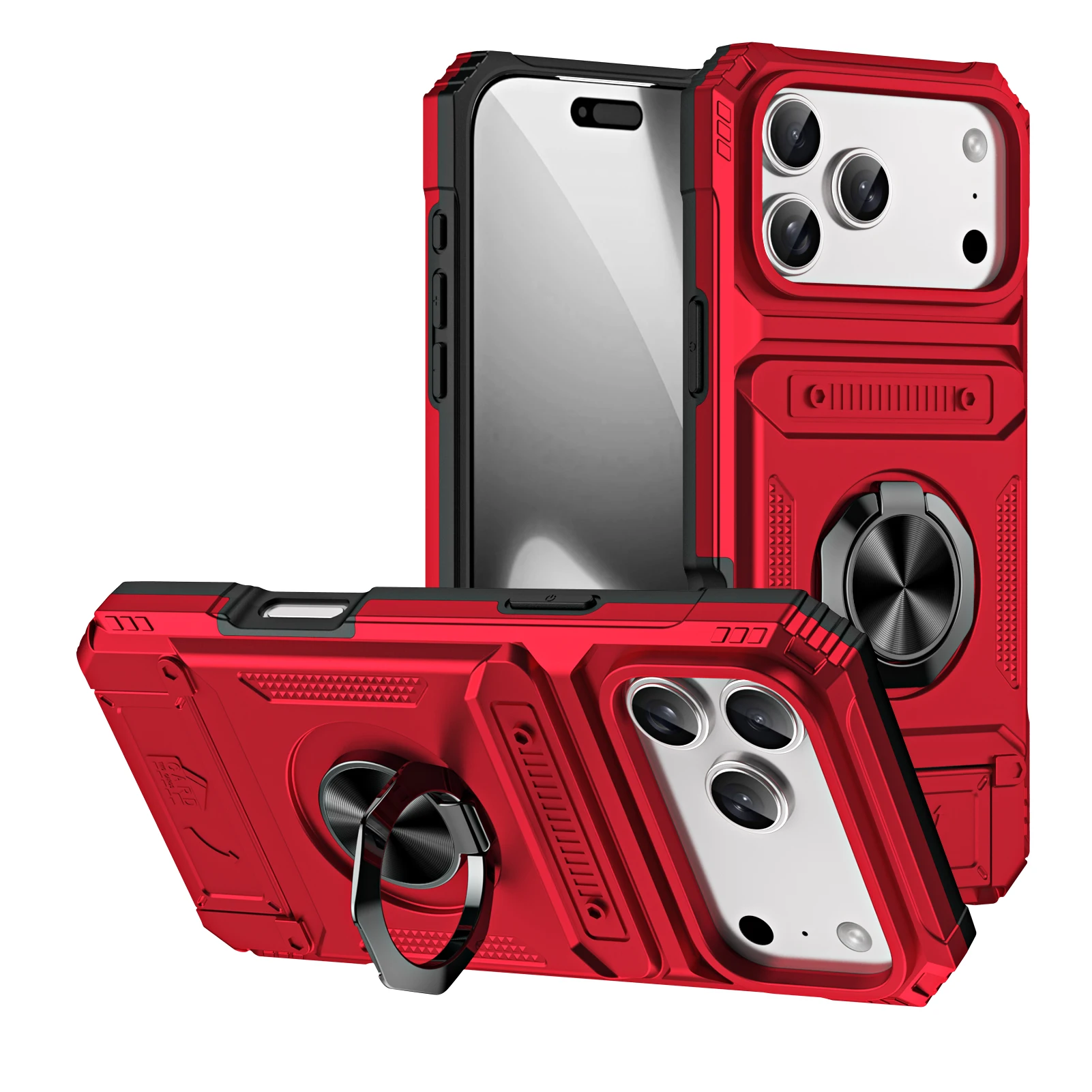 360 ° rotatable circular magnetic holder case For Samsung S26 S25 S24 S23 Plus Ultra with card slot earthquake-proof Phone case