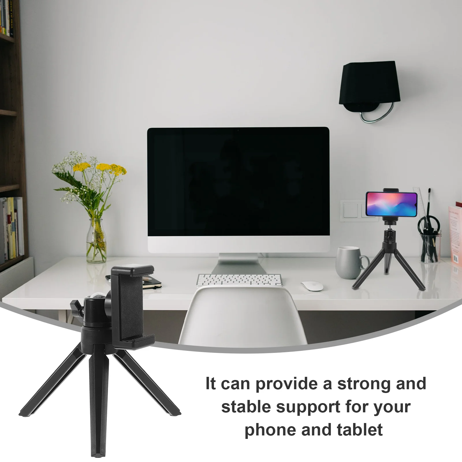 Mobile Phone Holder Video Projector Tripod Stand Mini Cellphone Tablet For Camera Fold Stabilizer