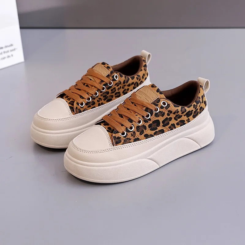 Women Platform Leopard Sport Casual Shoes New Sneakers Autumn Winter Designer Trend Running Shoes Walking Travel