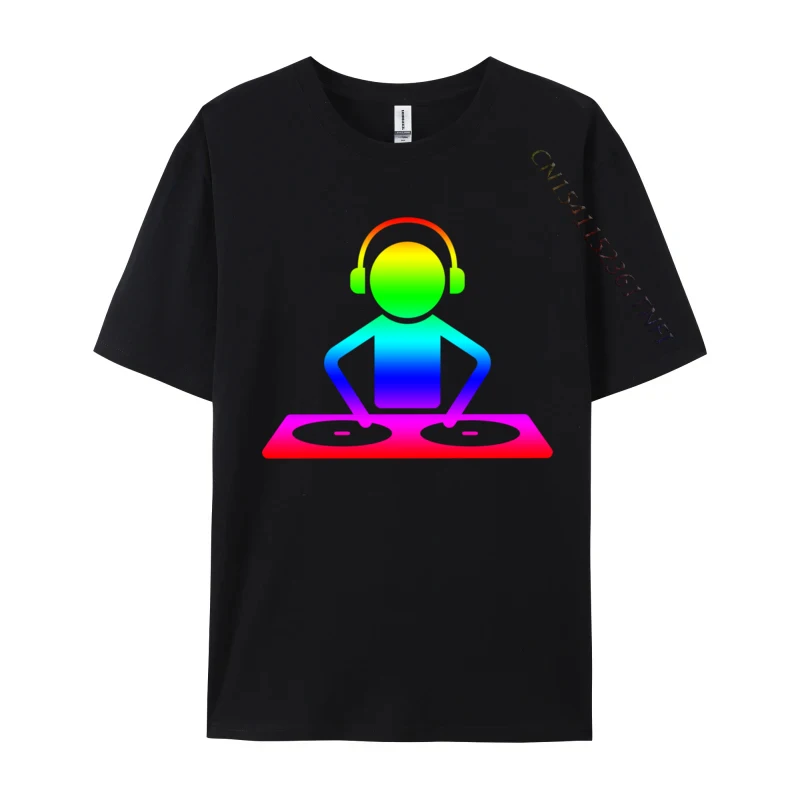 

Gay Turntable DJ Music Producer LGBT Techno EDM Beatmaker Slim Fit Casual Men Top T-shirts Designer Tops Tees Combed Cotton
