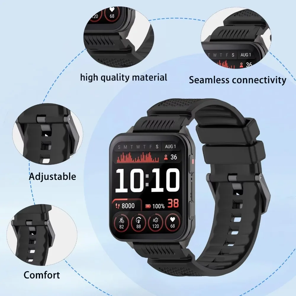 24MM Armor Pattern Silicone Watchband For Garmin Venu X1 Breathable Replacement Bracelet Belt COROS APEX 4 46mm/Ticwatch Atlas