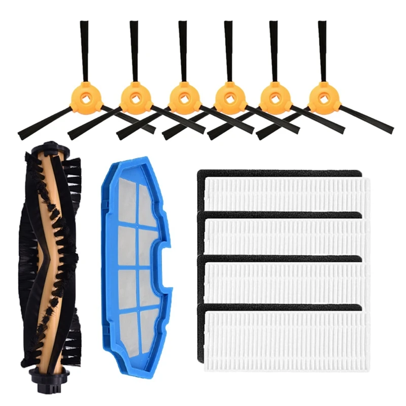 12PCS Replacement Parts For Ecovacs DEEBOT N79 N79S Robotic Vacuum Cleaner Main Brush Filter Side Brush Accessory Kit