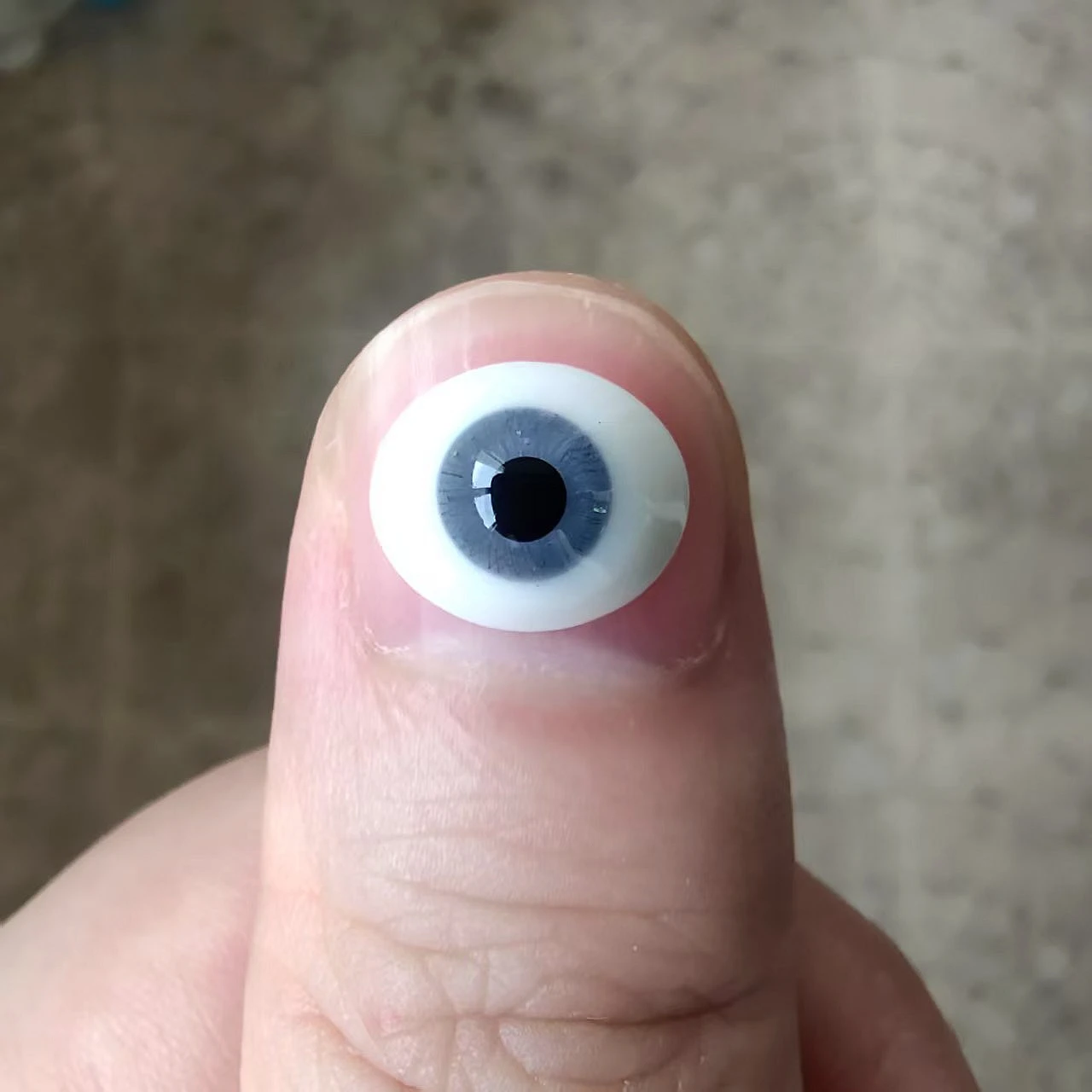 [wamami] 12mm Grijs Blauw Ovale Eellipse Boot Ogen Platte Achterkant Glazen Ogen BJD Pop Dollfie Ambachten Hoge kwaliteit