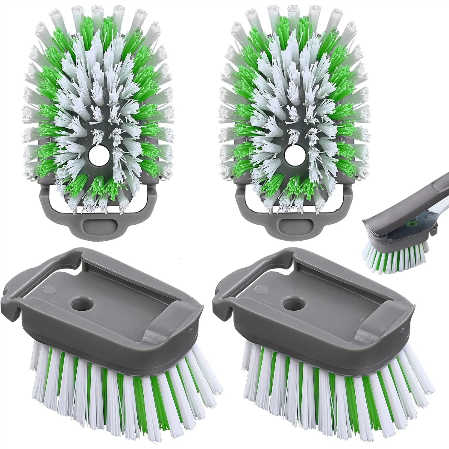 

Dish Brush Refill 4 Pack for Scotch-Brite Dishwand, Dish Soap Brush for Dishes Pans Sink Pots