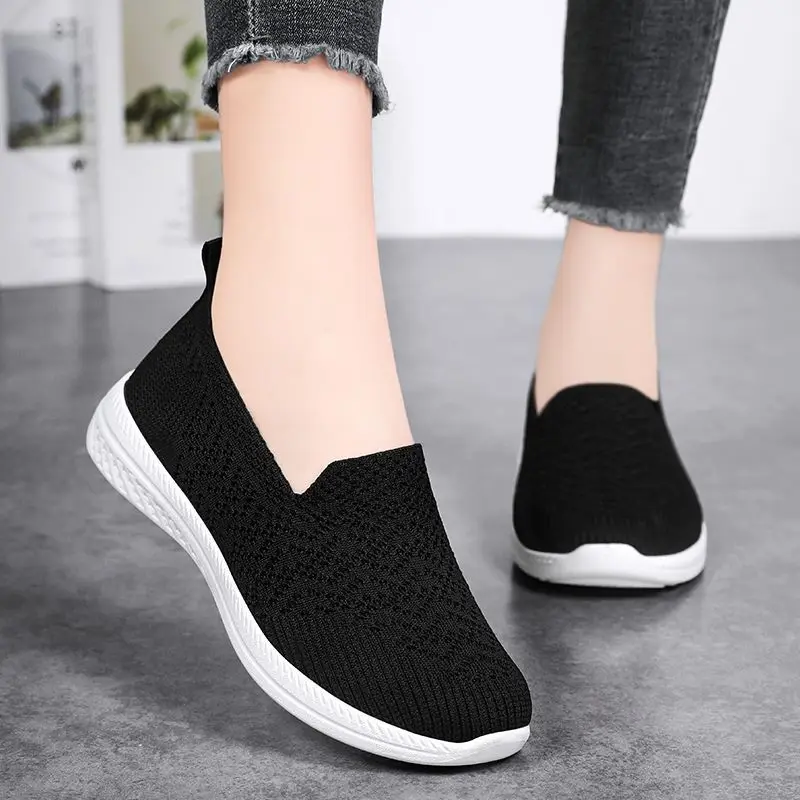 Shoes Women Sneakers Mesh Breathable Comfort Mother Soft Solid Color Fashion Female Footwear Lightweight Shoes for Women