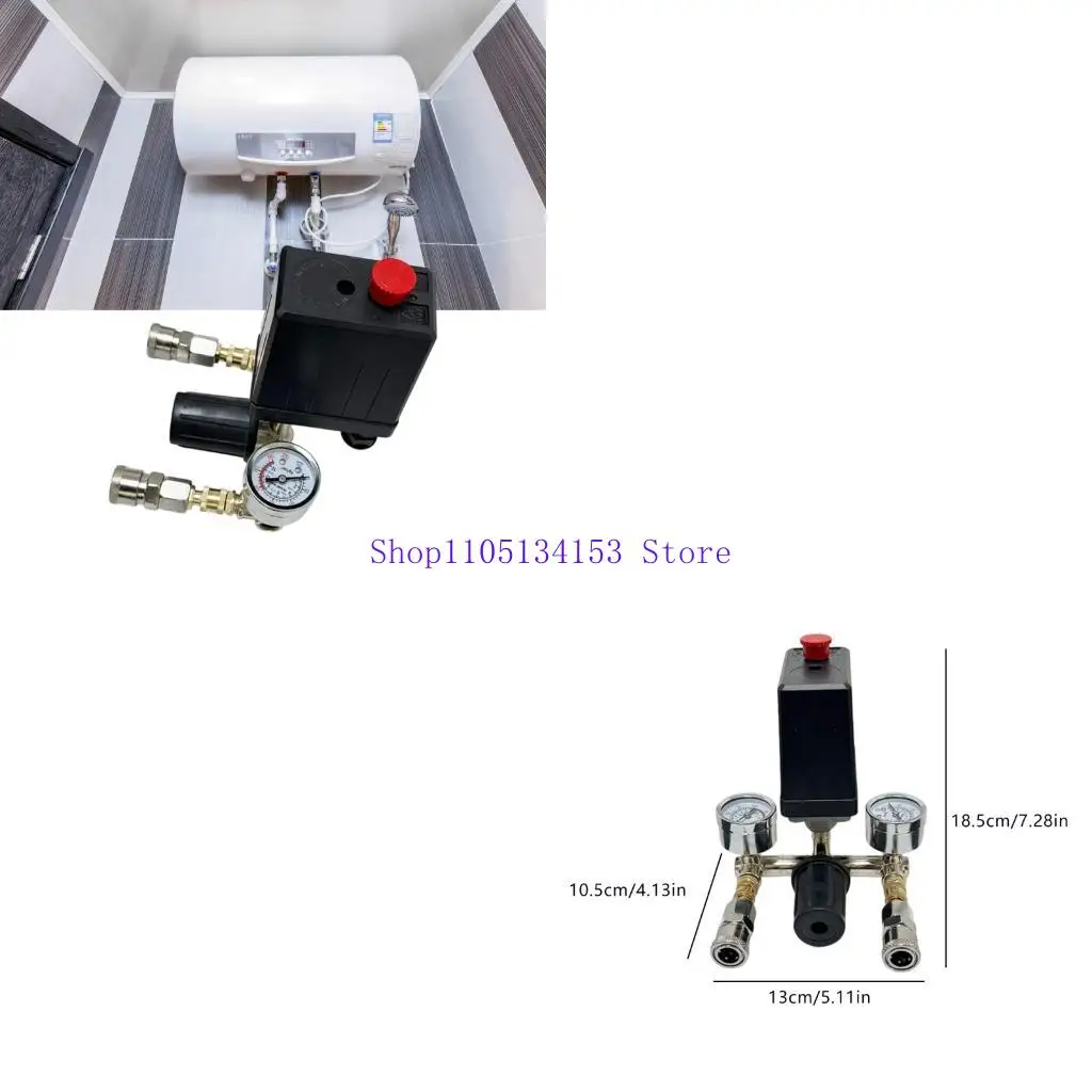 hg89 Industrial Air Compressor Pumps Component Auto Load Unload System 90-120PSI Operation Range Pressure Switches