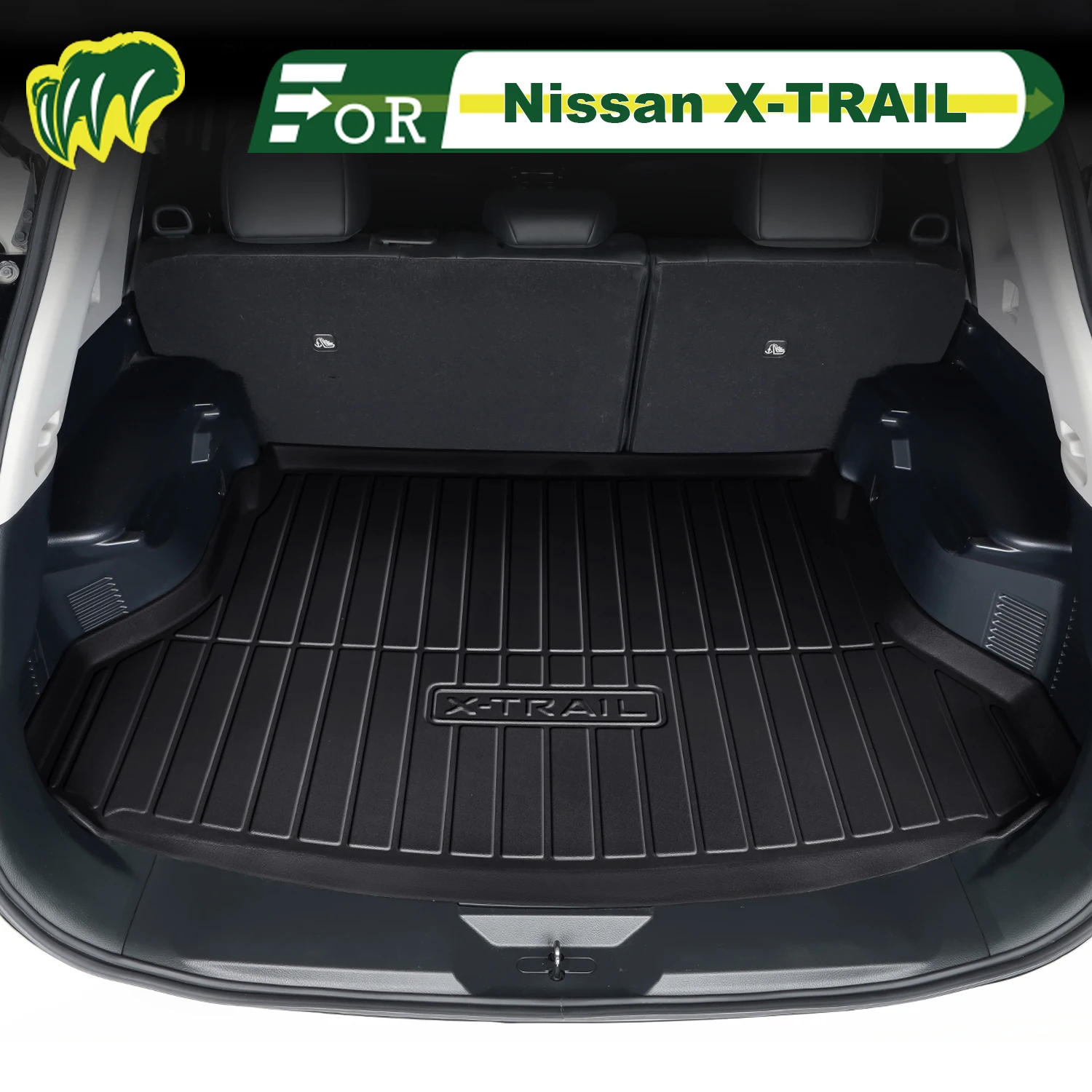 

For Nissan X-TRAIL 2007-2025 TPE Custom Fit Car Trunk Mat All Season Cargo Mat 3D Shaped Trunk Liner Chair-back Protection Mat