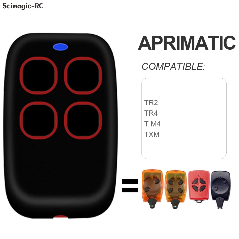 

Copy APRIMATIC TR2 TR4 TM4 TXM Garage Door Remote Control 433.92mhz APRIMATIC Garage Command Door Opener