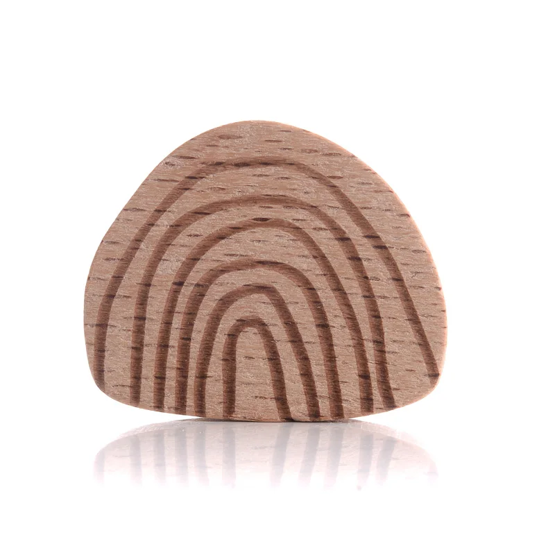 10Pcs Beech Beads Heart Butterfly Rainbow Elephant Flower Animal Wooden Beads for Bbay Chew Teether Beads Pacifier Clips Chain