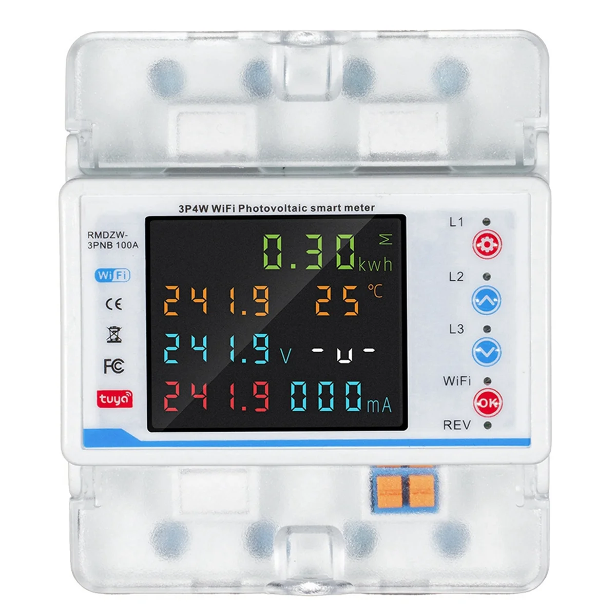 

Hot sale Tuya WiFi Intelligent Circuit Breaker Automatic Reclosure Protector 3P4W Power Meter Three Phase Reclosure Switch