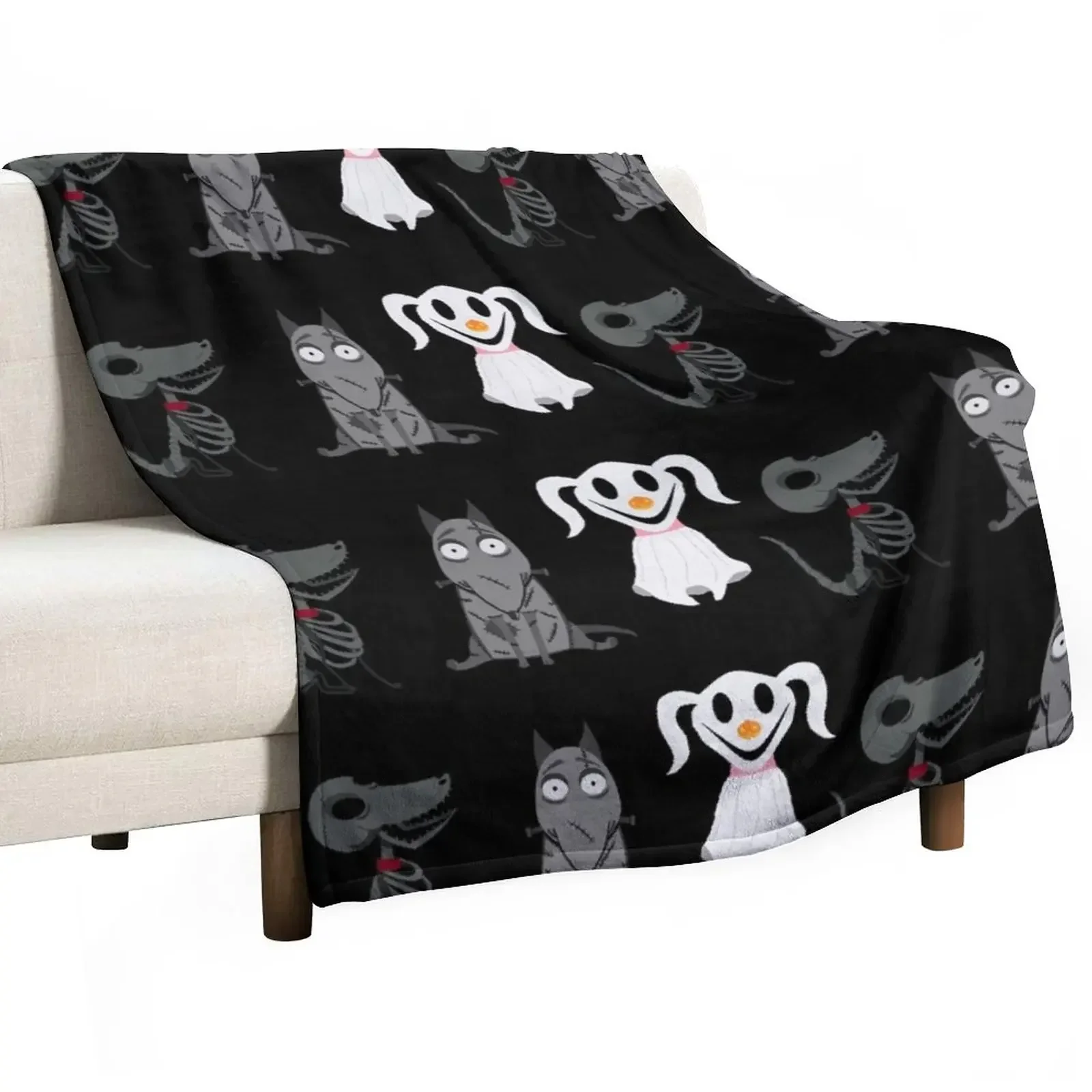 

burton dogs zero sparky and scraps Throw Blanket valentine gift ideas Flannels Nap Blankets