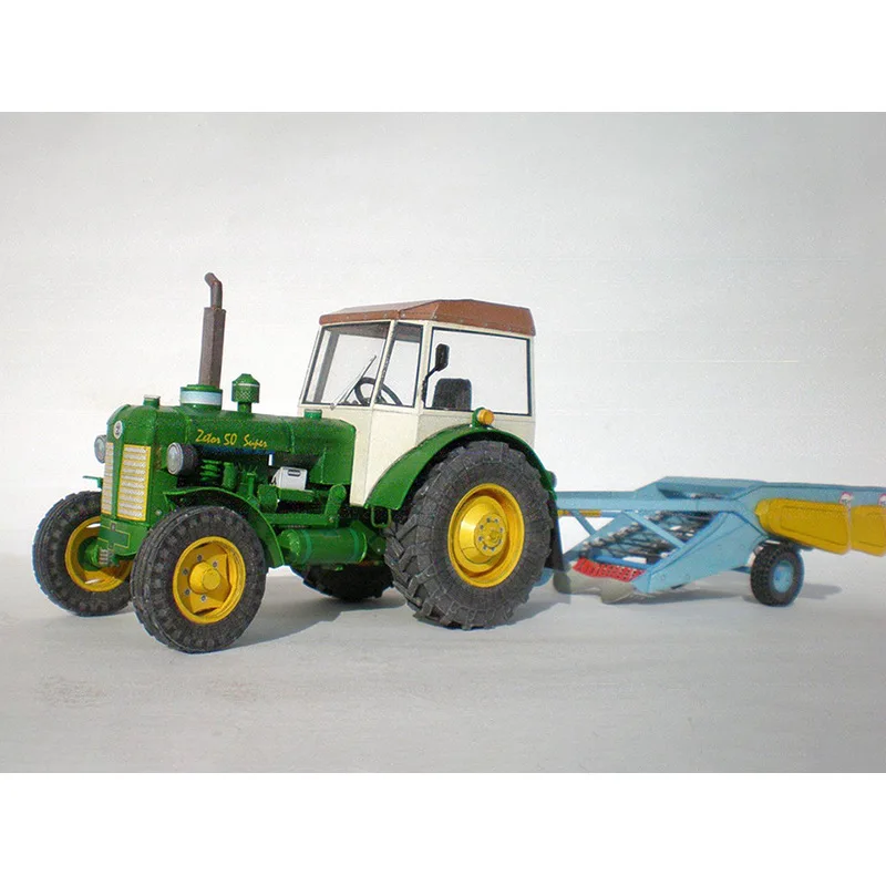 1:32 Or 1:22 Czech Zetor 50 Tractor Paper Model Manual DIY Agricultural Machinery