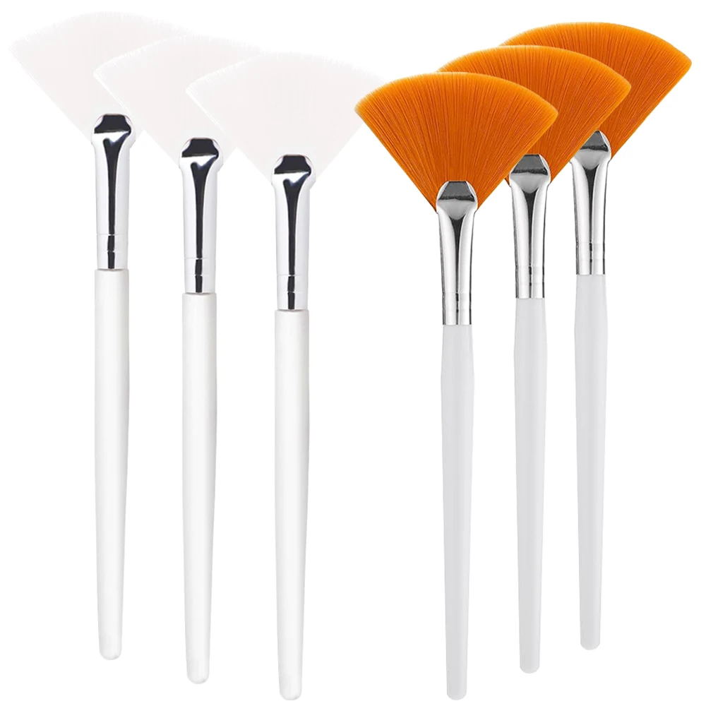 3/9pcs Facial Mask Brush Applicator Soft Fan Mask Brushes Esthetician Facial Mask Brushes For Women Girls Cosmetic Tools
