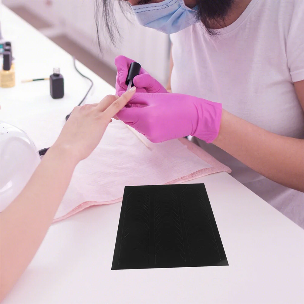 

4 Sheets Stickers Tip Stencils Diy Manicure Easy Application Paper Material Art Stickers Decal Stencils For Nail Art French Tip