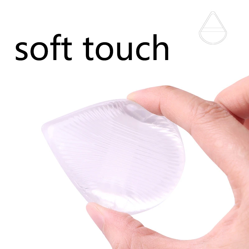 1 ชิ้นสามเหลี่ยมซิลิโคนเจลแป้งพัฟฟองน้ําสําหรับเครื่องสําอางค์ Foundation BB ครีมไม่มีแป้ง Eating Powder แต่งหน้าเครื่องมือ